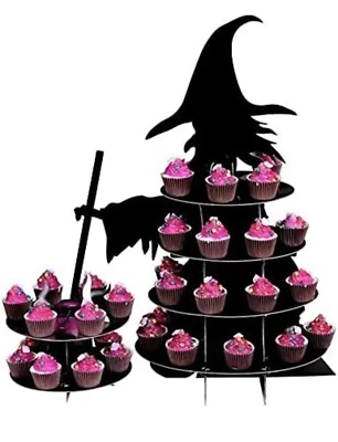 Halloween Cupcake Stand Party Supplies Decoration Large Cardboard Cupcake and... - Image 1 of 3