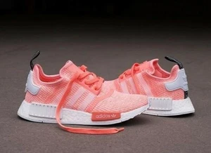 adidas NMD_R1 Runner Sun Glow White Peach Pink Coral BY3034 Women size Shoes - Picture 1 of 8