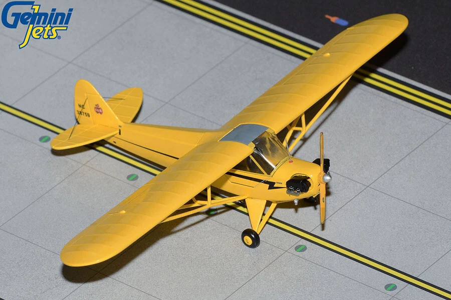 PIPER J-3 CUB LIGHT AIRCRAFT YELLOW 1/72 DIECAST MODEL BY GEMINIJETS GGPIP015