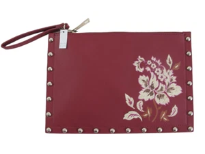 White House Black Market NWT Studded Floral $69 Large Wristlet Clutch Case Purse - Picture 1 of 12