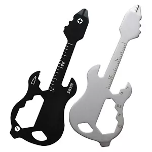 2pcs Guitar Keychain Multitool Pocket Tool Wallet Tool 12 In 1 Bottle Opener Key - Picture 1 of 6