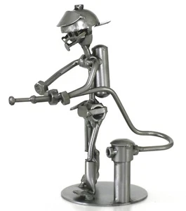 metalman24 Schraubenmännchen FEUERWEHRMANN geschenk geschenkidee handgefertigt - Bild 1 von 1