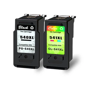2x wkład atramentowy XL do Canon PG-540XL CL-541XL Pixma MG4150 MG4200 MG4250 MX475 - Zdjęcie 1 z 8