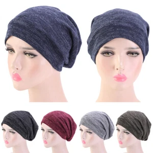 Women Men Beanie Night Sleep Cap Satin Bonnet Cancer Hat Bonnet Hair Loss Beanie - Picture 1 of 73