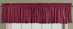 Cenefa de tratamiento de ventanas American Curtain, Home Sudbury, 54" x 16" Borgoña NUEVO - Imagen 1 de 1