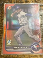 2022 Bowman 1st Edition Orelvis Martinez Red Foil Parallel #d 5/5 SSP Prospect