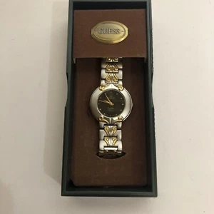 Vintage Guess Watch Silver Gold Tone - Picture 1 of 3