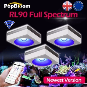 PopBloom RL90 Reef Acquario Illuminazione Led Spettro Completo 150cm 60" 5ft Serbatoio Marino - Foto 1 di 13