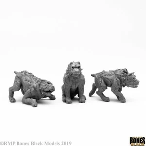 Reaper Bones Black 44100 HELL HOUNDS (3) - Picture 1 of 1