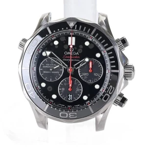 Omega Seamaster Diver Chronograph 212.30.44.50.01.001 Black 44mm Watch + Card - Picture 1 of 8