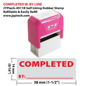 Sello de goma autoentintado completado con línea JYP 4911R (tinta roja) - Imagen 1 de 1