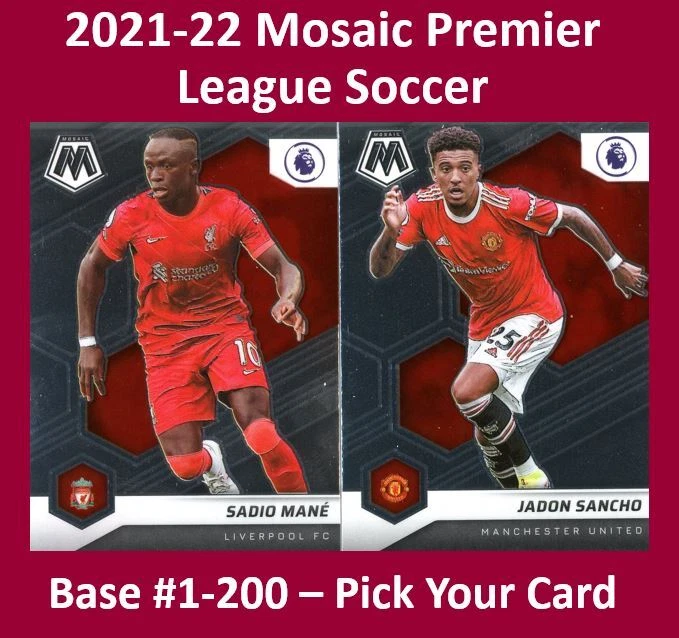 2021-22 Panini Mosaic Premier League Soccer Base - You Pick - Vets & Rookies RC - Image 1 of 1