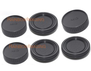 (3-Pcs ) Minolta MD MC Mount Lens Rear Caps Cover +Camera Body Protective Cap