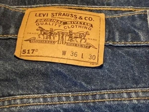 Vintage Levis Jeans Men's Size 36x30 Orange Tab 517 Boot Cut Made in USA - Picture 1 of 6