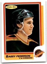 1986-87 O-Pee-Chee Barry Pederson Vancouver Canucks #34