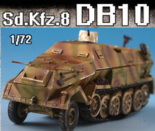 1/72 Diorama Tanks Model WWII German Sd.Kfz.8 DB10 Half-track 88-gun Tank Model
