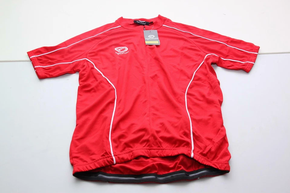 Optimum Herren Fahrradtrikot Shirt Trikot Short Sleeve, Größe M, rot - rot*NEU*