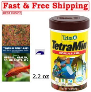 Tetra TetraMin Tropical Flakes, Nutritionally Balanced Fish Food, 2.2 oz. - Picture 1 of 8
