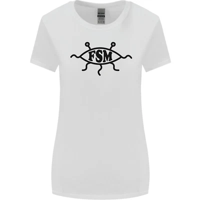 FSM Church Flying Spaghetti Monster Atheist Womens Wider Cut T-Shirt - Image 1 of 4