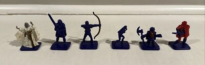 1993 TSR DRAGON STRIKE Game Replacement Parts: Set of 6 Purple Figures - Image 1 of 4