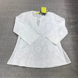 Roberta Roller Rabbit Top Womens Extra Small Samson Tunic X-Small White - Picture 1 of 11