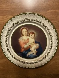 Vintage Daher Murillo Madonna and Child Decorative Metal Tin Plate Holland C2 - Picture 1 of 12