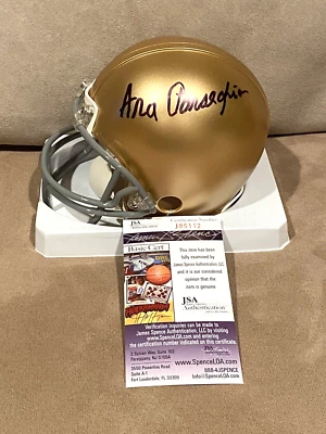 Ara Parseghian signed Notre Dame Fighting Irish NCAA Mini Helmet JSA #J85112 - Image 1 of 3