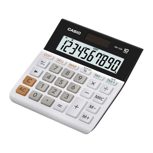 PE CASIO MH-10M Wide-Display Portable Desktop Calculator 10 Digit Solar Power - Image 1 of 1