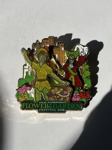 Disney Pin 2014 Flower & Garden Festival Peter Pan Captain Hook Treasure LE 5000 - Picture 1 of 5