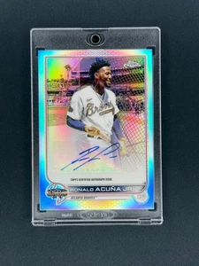 Ronald Acuna Jr. 2022 Topps Chrome ASG Refractor Auto Braves - Picture 1 of 2