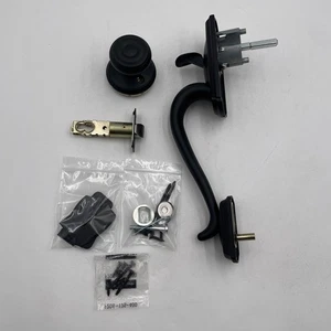 Schlage FE285 CAM 622 GEO Camelot mattschwarz unterer Griffsatz mit Knopf - LESEN - Bild 1 von 4