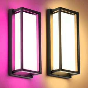 Outdoor Wall Lights 2 Pack, 1500LM RGBCW Smart Porch Lights Color Changing Ex... - Picture 1 of 9