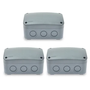 Paquete de 3 cajas de conexiones eléctricas impermeables a prueba de polvo recinto de proyecto 125 x 86 x 62 mm - Imagen 1 de 11