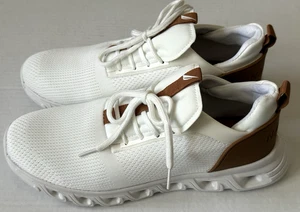 Nautica White Shoes Textile Fashion Sneakers Brown Accents Women's Sz 10 #270094 - Picture 1 of 10