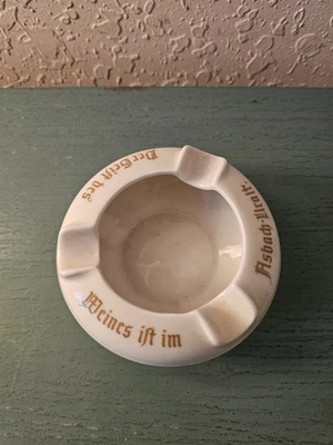 Cenicero de porcelana promocional alemán vintage, brandy Asbach Uralt-excelente Foto 1 de 4