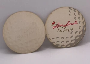 Vintage Sam Snead Tavern 3” Beer Cardboard Coaster Lot (2) Golf Ball Design PGA - Picture 1 of 7