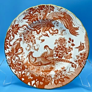 Piatto insalata Royal Crown Derby Red Aves 8,5" XXXv-1970 inglese Bone China A74 - Foto 1 di 12