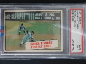 1961 Topps Baseball Card #402 Larsen Pitches Perfect Game (NM) PSA 7 - Picture 1 of 1