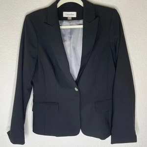 Calvin Klein Black Blazer Womens size 10 - Picture 1 of 5