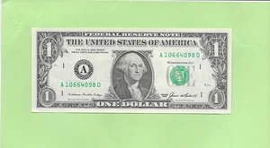 1985 ..UNCIRC $1  A 1066 4098 D  .... 1985  $1  A-D       NICE NOTE      FRN - Picture 1 of 2