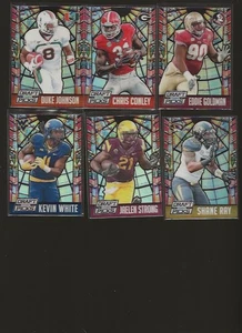 Lote de 6 tarjetas insertadas de vidrieras Panini Prizm Collegiate Draft Picks 2015 - Imagen 1 de 2