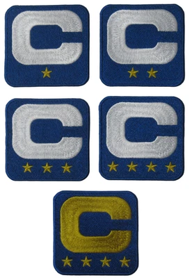 OFFICIAL INDIANPOLIS COLTS 2024-25 SEASON CAPTAINS PATCH JERSEY BLUE IRON ON - Image 1 of 4