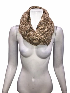 Isaac Mizrahi Women's Multi-Colored Yarn Knit Infinity Scarf Oatmeal One Size - Picture 1 of 1