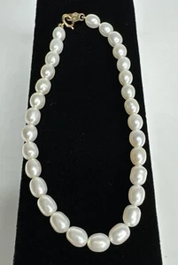 14K Oval Pearl Bracelet - Picture 1 of 7