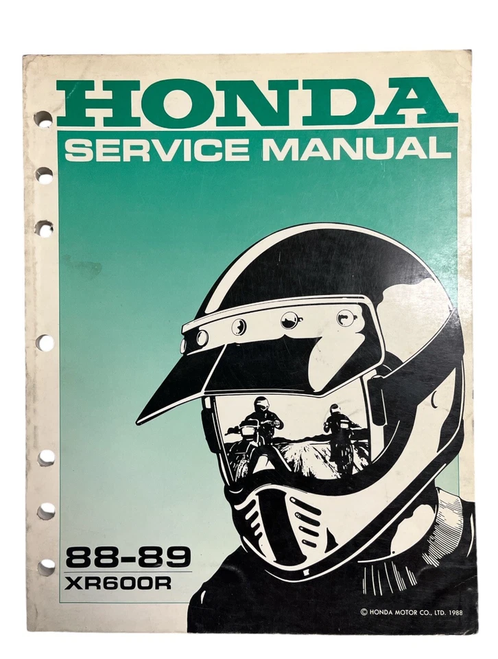 Honda XR600R 1988-1989 Service Manual PN 61MN101 - Image 1 of 1