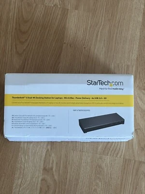 StarTech Thunderbolt 3 Dual Monitor 4K TB3 USB Laptop Docking Station HD Audio - Image 1 of 3