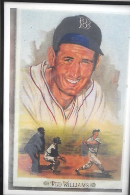 BOSTON RED SOX TED WILLIAMS PRINT PEREZ STEELE Framed 12x18" VGC - Image 1 of 3