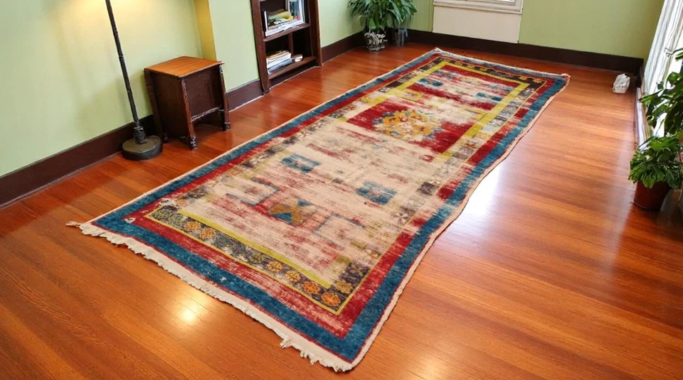 Alfombra antigua 4x11, alfombra de cocina, alfombra de área 4x11, alfombra de salón, alfombra vintage 4x11 Foto 1 de 4