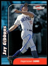 1999 Team Best Jay Gibbons Hagerstown Suns IP Autograph Baseball Card