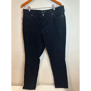 Pantalones ajustados Lands' End negros de pana tiro medio - Imagen 1 de 5